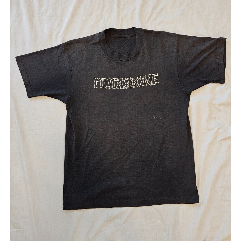Vintage Mudbone Band T-Shirt Black Single Graphic Rock Punk Indie Tee